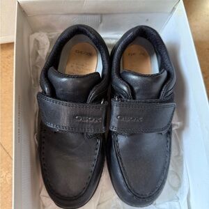 Geox Boys' Black Leather Dress Shoes